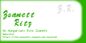 zsanett ritz business card